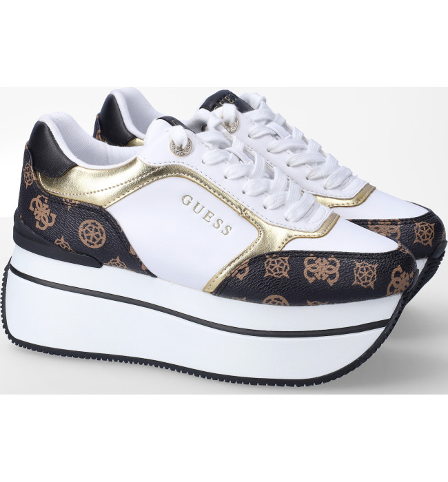 Guess donna sneakers whi-brown