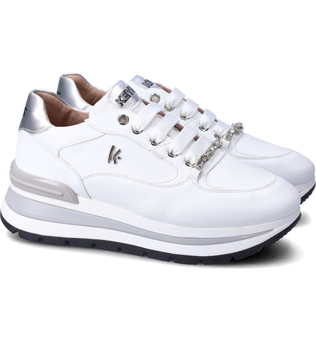 Keys sneakers donna whi-silver