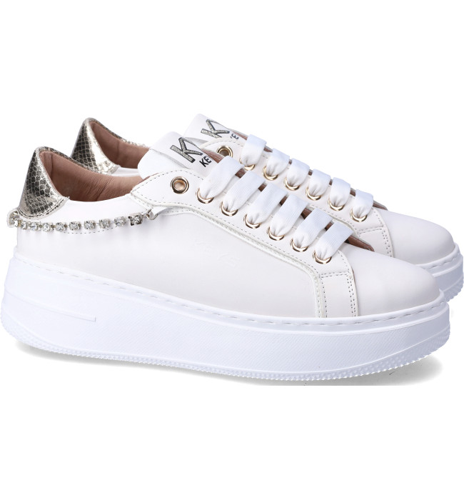 Keys sneakers donna whi-gold