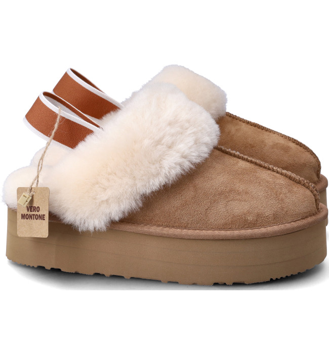 Sheepskin stivaletto donna camel