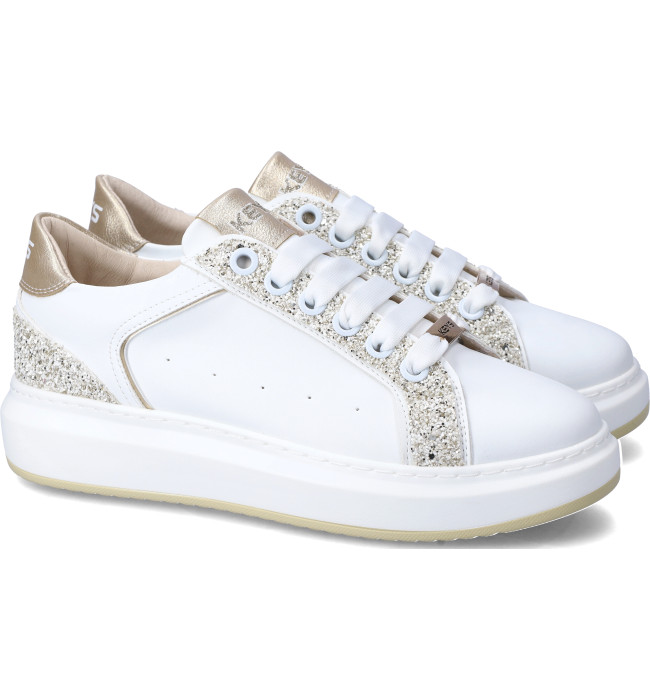 Keys sneakers donna whi-gold