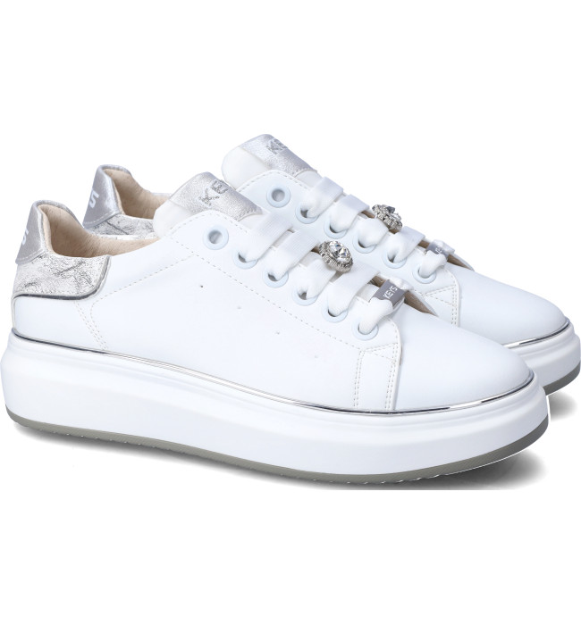 Keys sneakers donna whi-silver