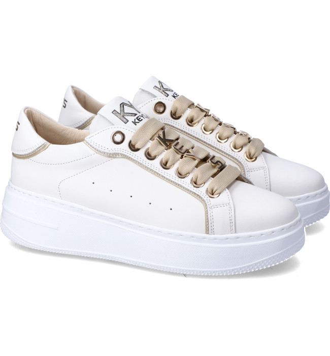 Keys sneakers donna whi-gold