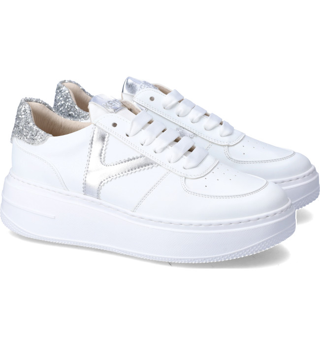 Keys sneakers donna whi-silver