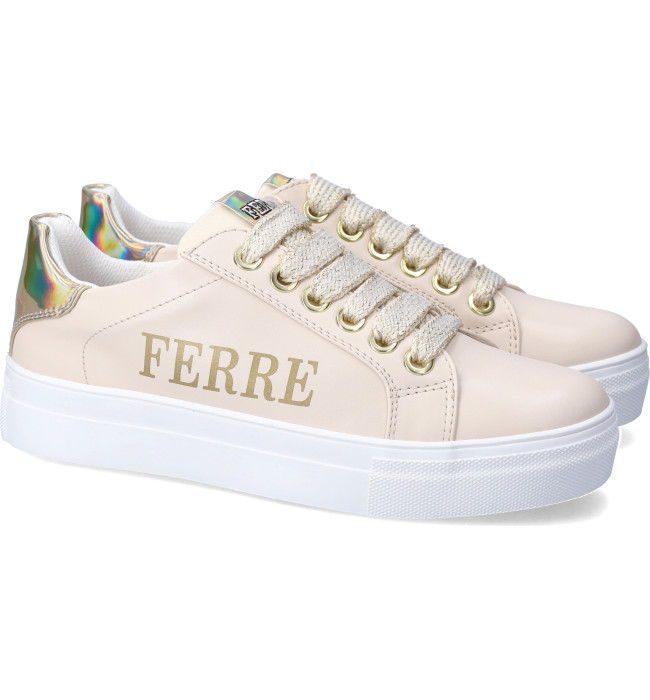 Ferre' sneakers donna bei-gold