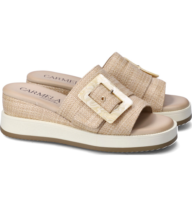 Carmela zeppa donna beige