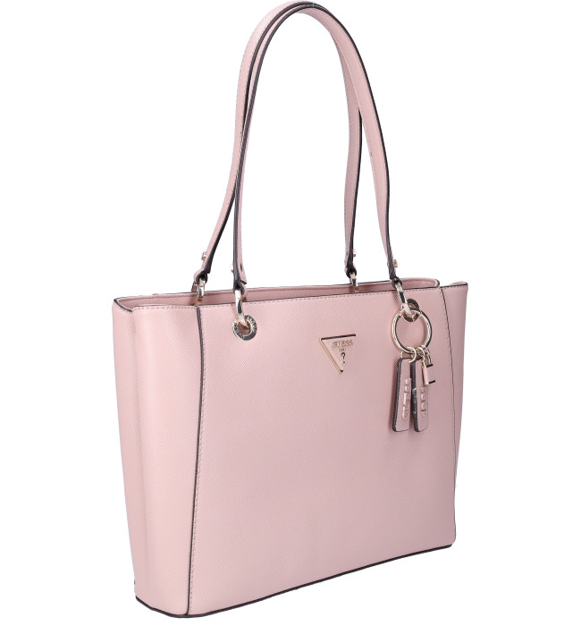 Guess borsa rosa donna similpelle doppio manico patch logo sul