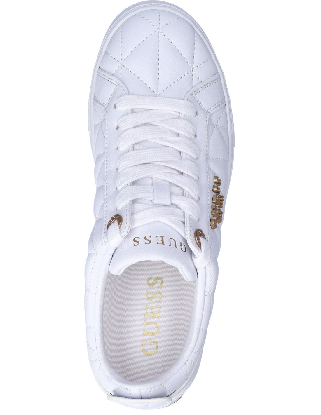 Guess white hot sale quilted sneakers