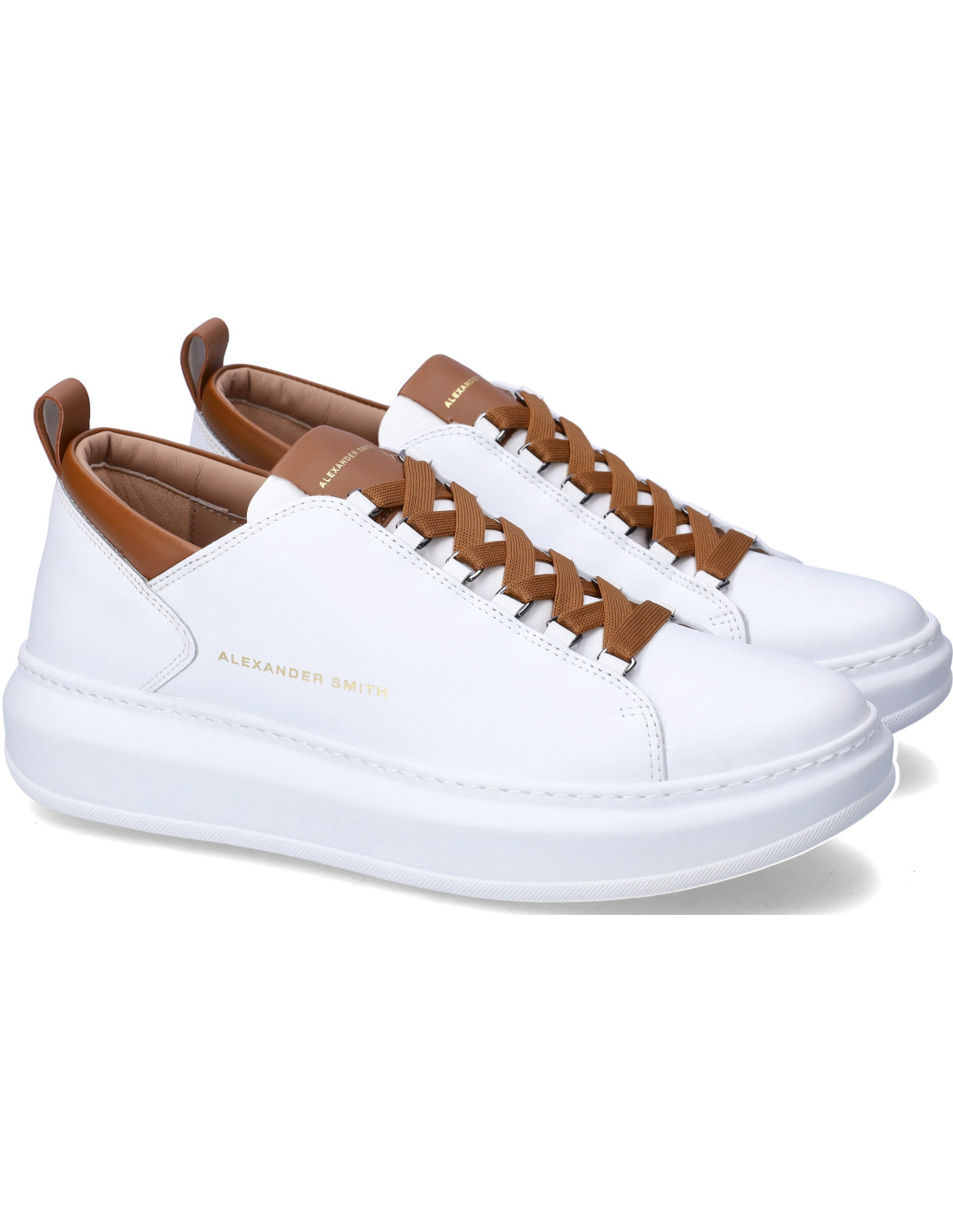 Alexander Smith sneakers whi cognac TAGLIA 39