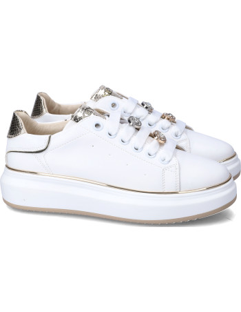 Keys sneakers donna whi-gold