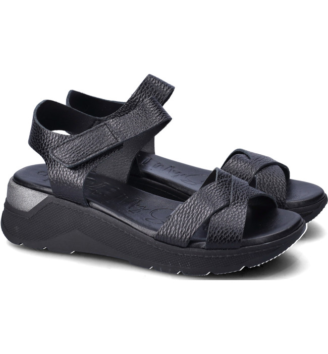 Oh My Sandals zeppa negro