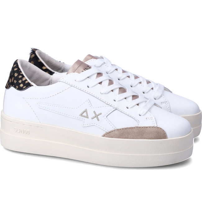 Sun68 sneakers donna bianco-oro