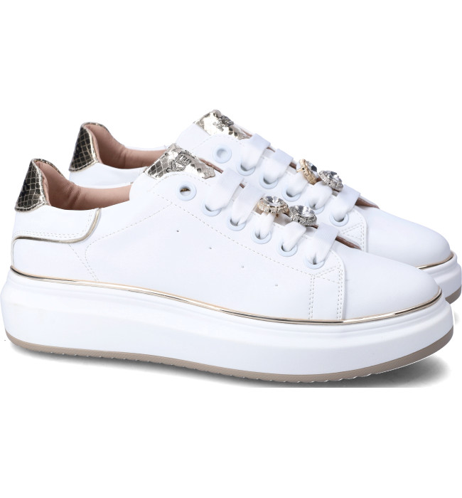 Keys sneakers donna whi-gold